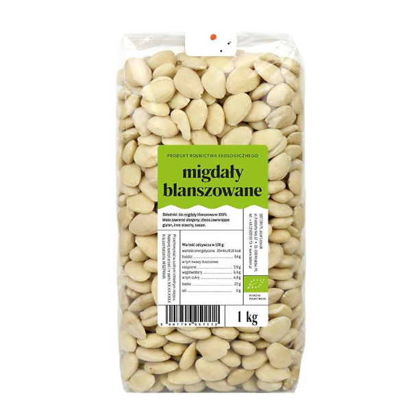 Migdały blanszowane 1kg BIO, OL2019