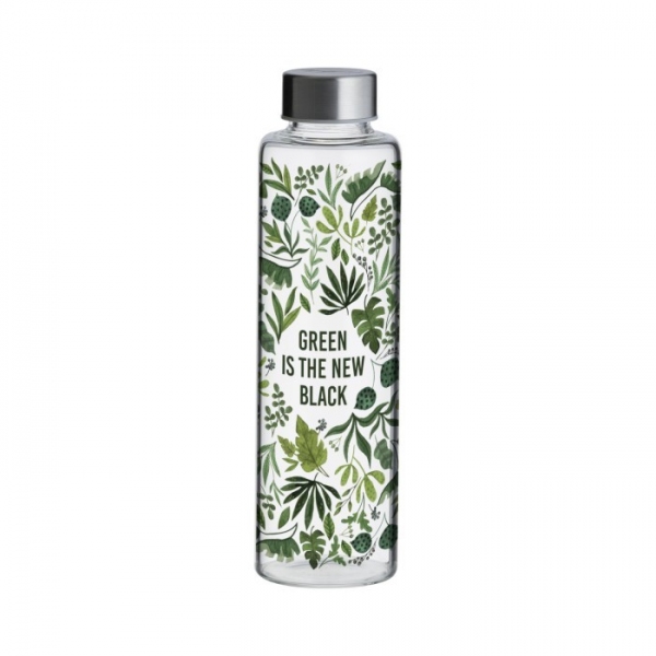 Butelka szklana 0,6l. Green New Black, Pure, 1401.859