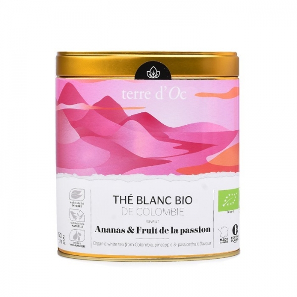 TD-BIO Herbata biała 50g ananas/passiflora White t, TOTHTBACOL050A