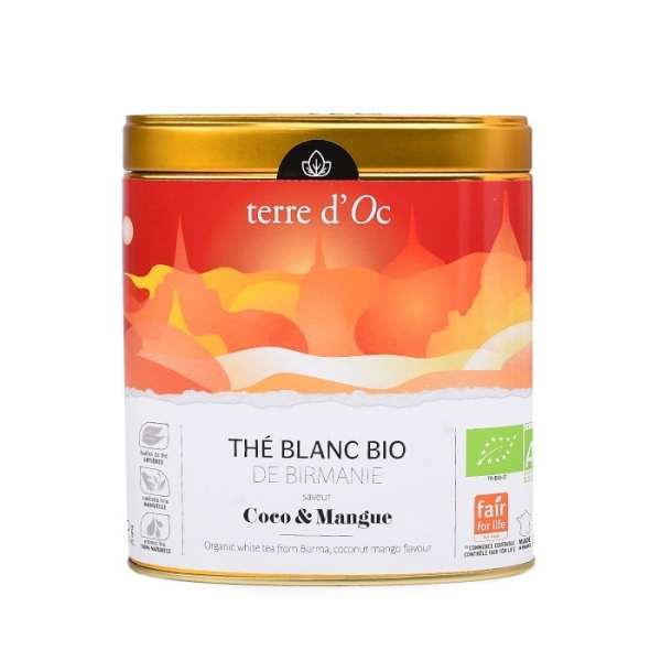 TD-BIO Herbata biała 40g kokos/mango White tea, TOTHTBABIR040A