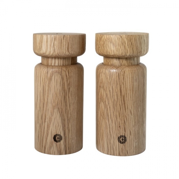 CG-Zestaw 2młynków drewnianych 13cm dąbFSC Helsink, 070370-2002-2PC