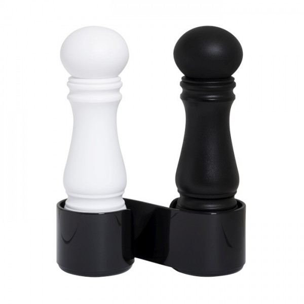 CG-Zestaw 2 młynków P/P 12cm, biało/czarny, Mini, 060080-4002