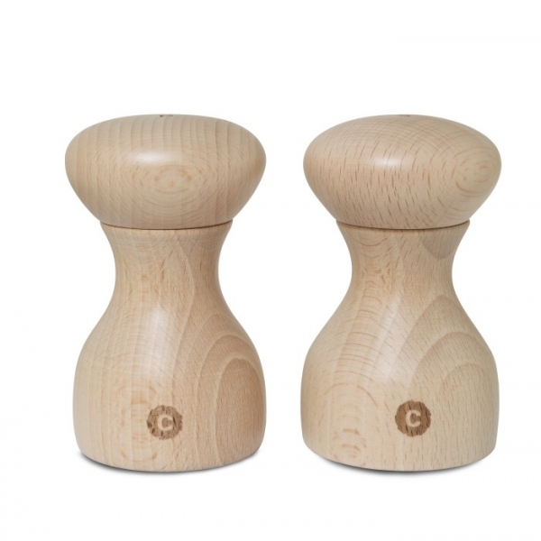 CG-Zestaw 2młynków drewnianych 10cm naturalny Lyon, 070380-0009-2PC