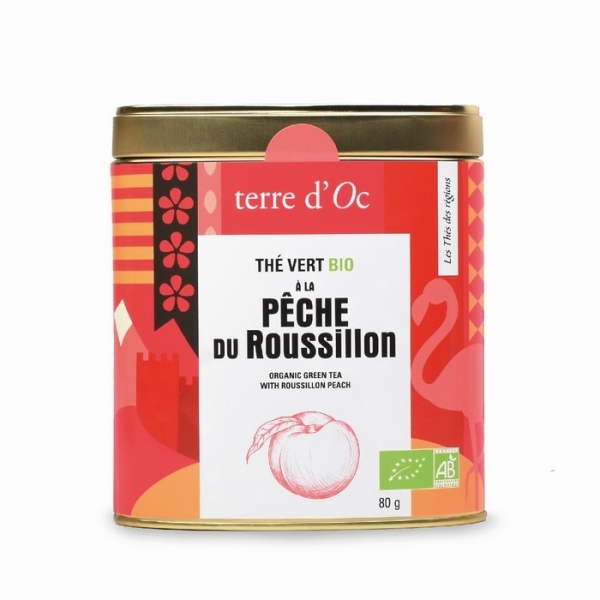 TD-BIO Herbata zielona 80g peche du Roussillon, TOTHTREPEC080A