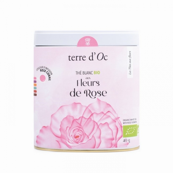 TD-BIO Herbata biała organiczna 40g Kwiaty Róży, TOTHTFLROS040A