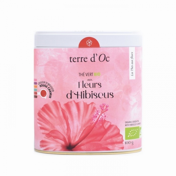 TD-BIO Herbata zielona organiczna 100g K.Hibiskusa, TOTHTFLHIB100A