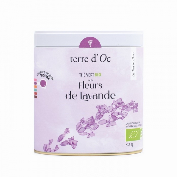 TD-BIO Herbata zielona organiczna 80g K. Lawendy, TOTHTFLLAV080A