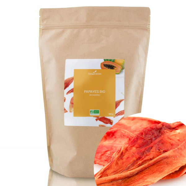 PAPAJA SUSZONA PLASTRY luzem 500 g PAPAJA SUSZONA PLASTRY luzem 500 g