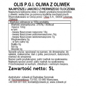 OLIS P.G.I. 5L Oliwa z oliwek, OL5